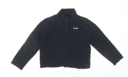 Peter Storm Boys Black Fleece Sweatshirt 11-12 Years 1/4 Zip Outdoor Top