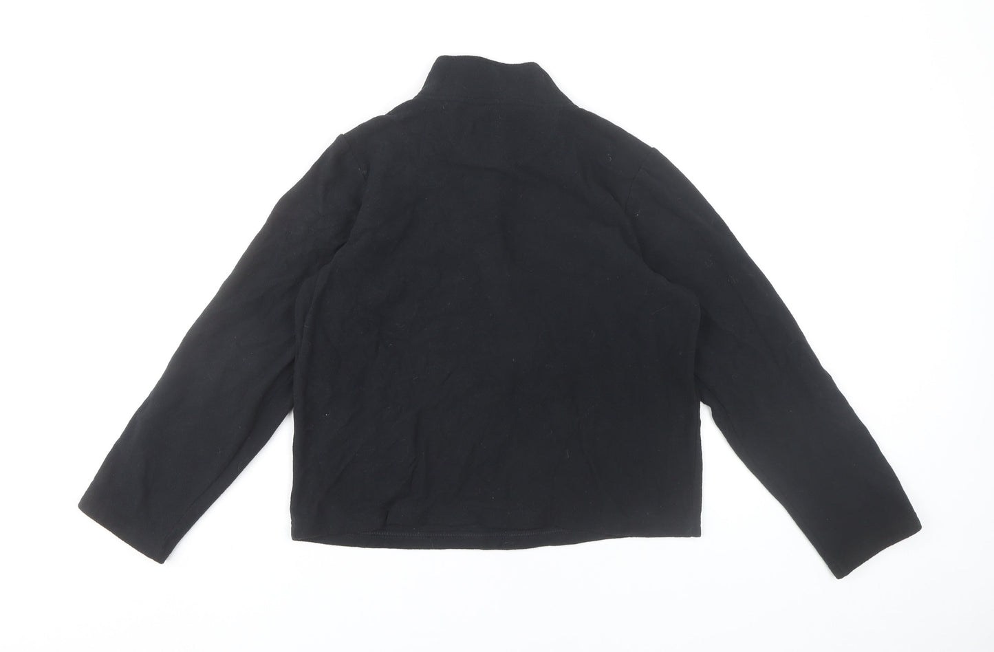 Peter Storm Boys Black Fleece Sweatshirt 11-12 Years 1/4 Zip Outdoor Top