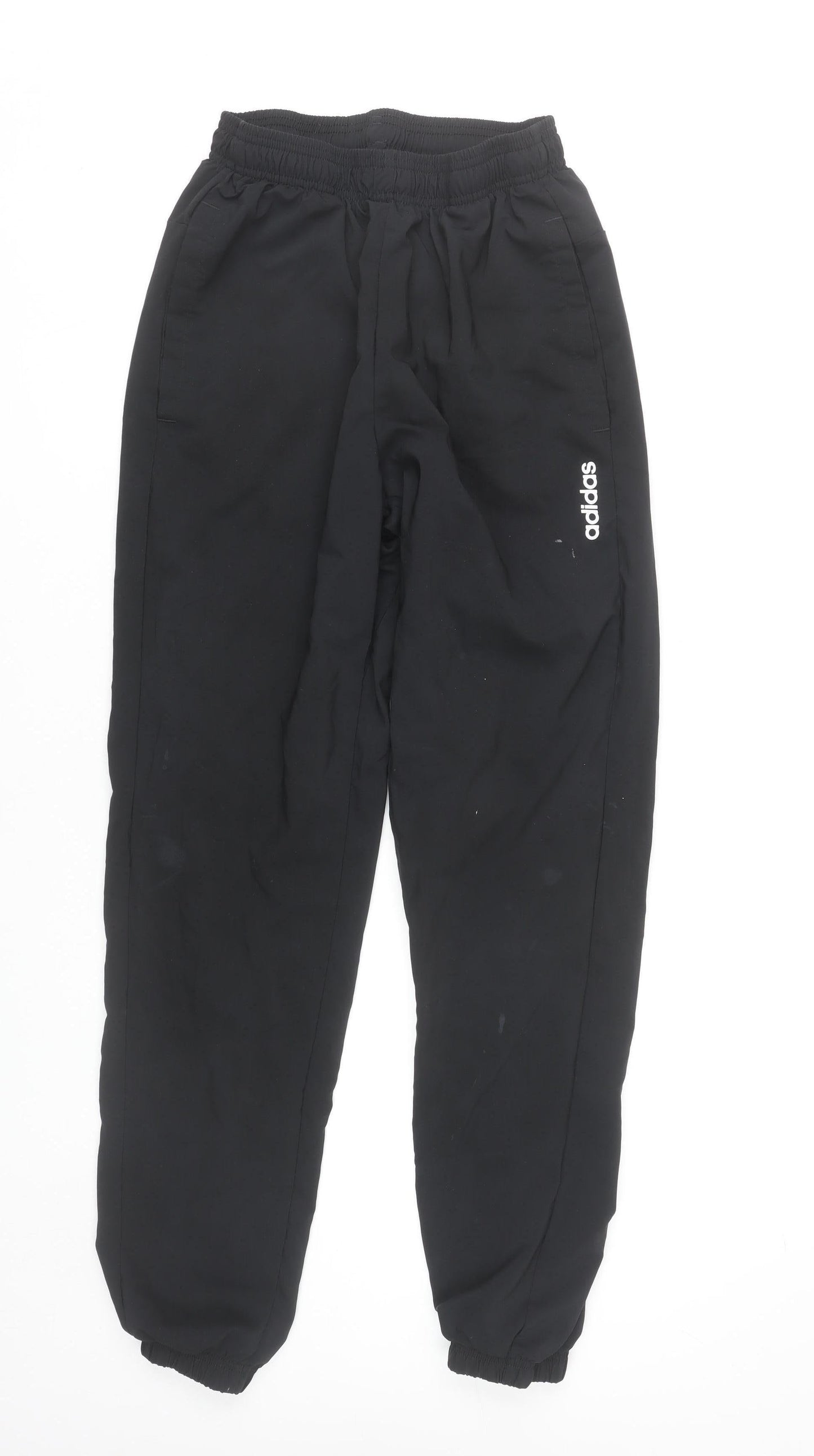 Adidas Men’s Black Jogger Trousers Size S Polyester Tapered
