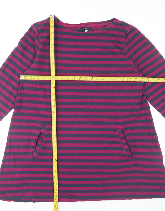 Joules Womens Multicoloured Stripe Cotton Shift Dress Size 18