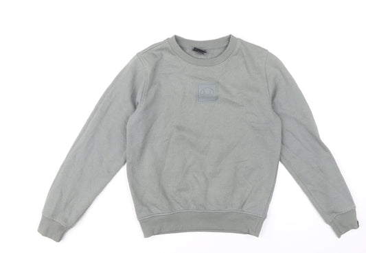 Ellesse Boys Grey Sweatshirt 12-13Y Pullover Logo Crew Neck Fleece