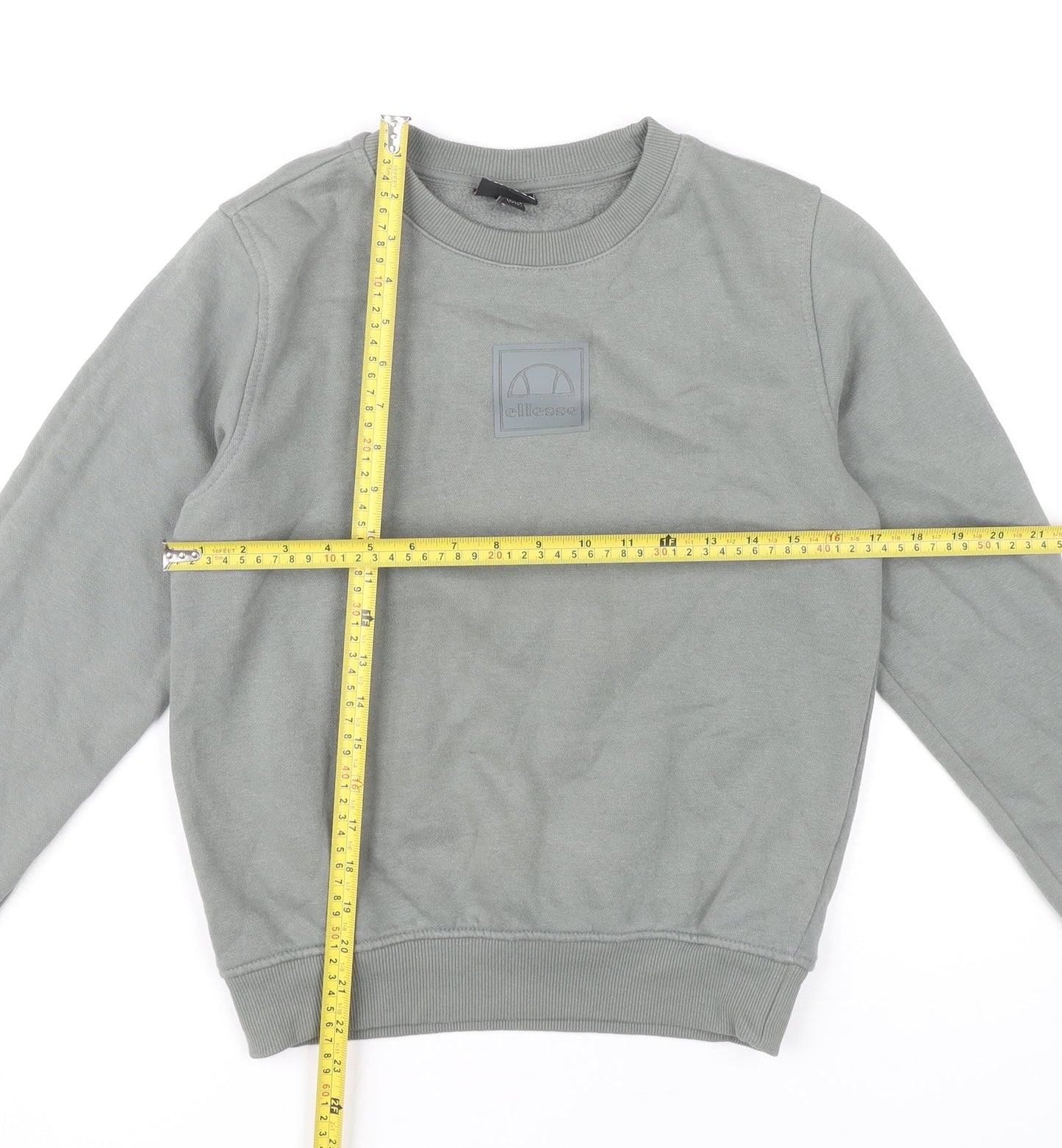Ellesse Boys Grey Sweatshirt 12-13Y Pullover Logo Crew Neck Fleece