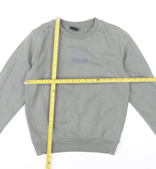 Ellesse Boys Grey Sweatshirt 12-13Y Pullover Logo Crew Neck Fleece