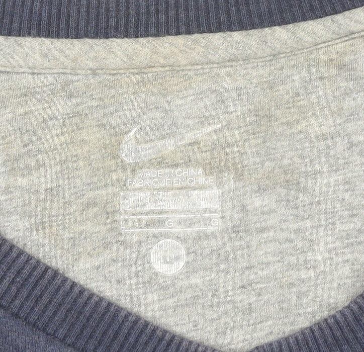 Nike Mens Blue L Sweatshirt Pullover Crew Neck Long Sleeve Sports Top