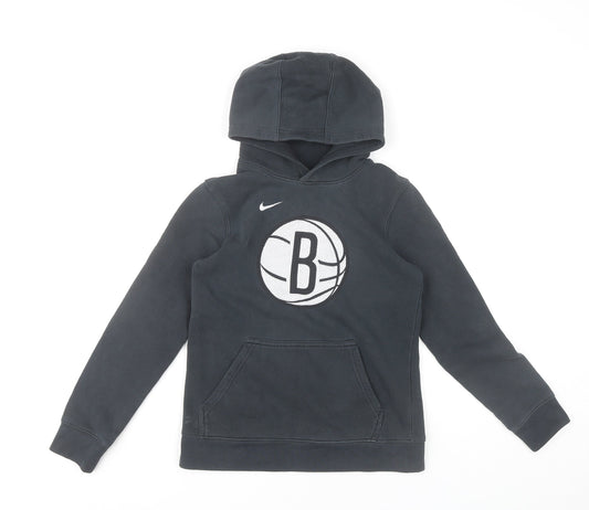Nike Boys Black Pullover Hoodie M 150-160cm Basketball Logo