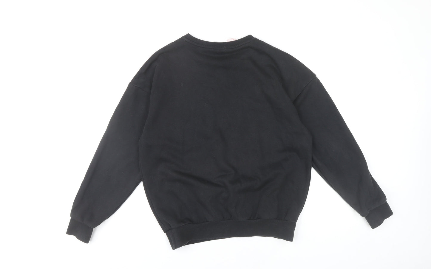 Adidas Girls Black Sweatshirt 13-14 Years Long Sleeve Crew Neck Pullover