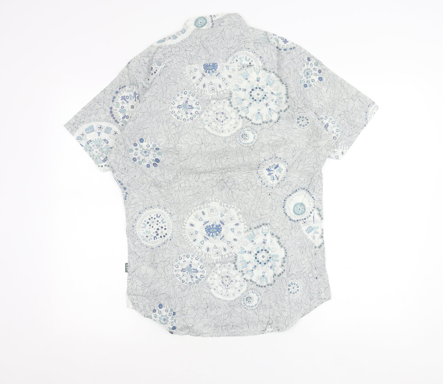 Paul Smith Jeans Men's White Graphic Print Short Sleeve Shirt S