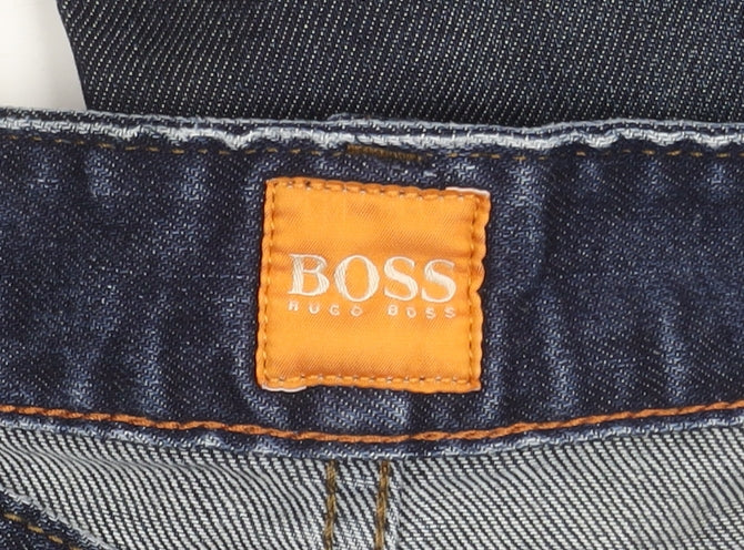 Hugo Boss Men's Blue Straight Leg Jeans Size 32W 30L Denim