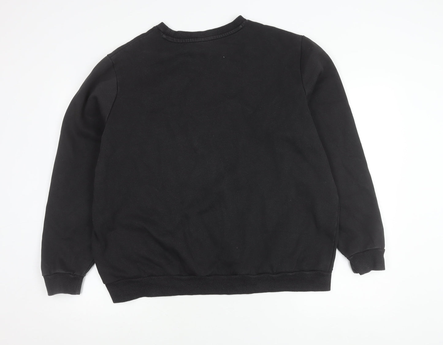 Puma Mens XL Black Pullover Sweatshirt Logo Graphic Sportswear