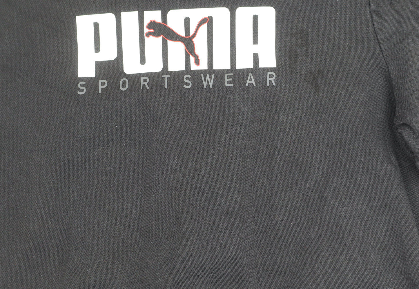 Puma Mens XL Black Pullover Sweatshirt Logo Graphic Sportswear