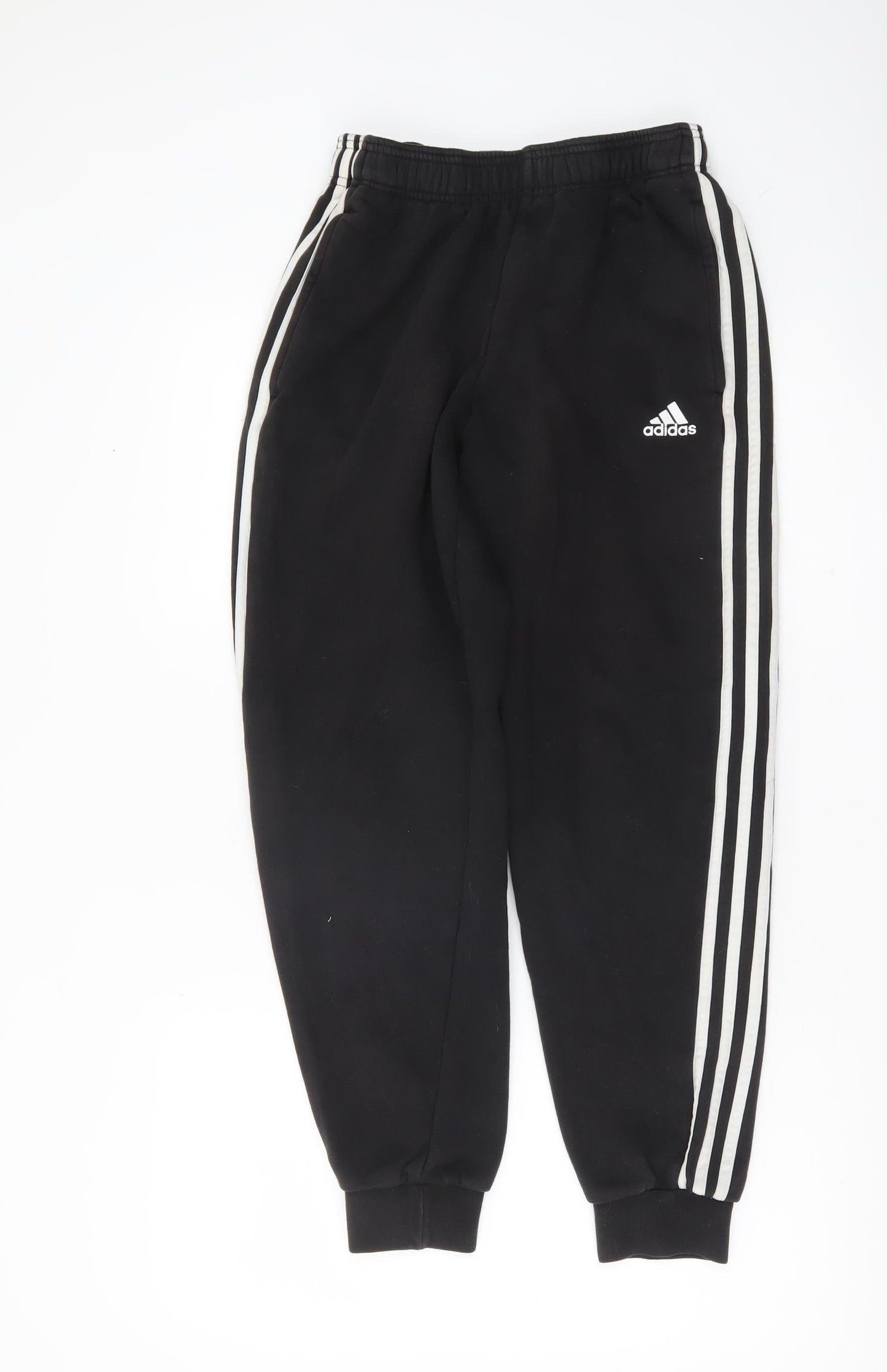 Adidas Womens Black S Sweatpants Joggers Tapered Cotton Blend