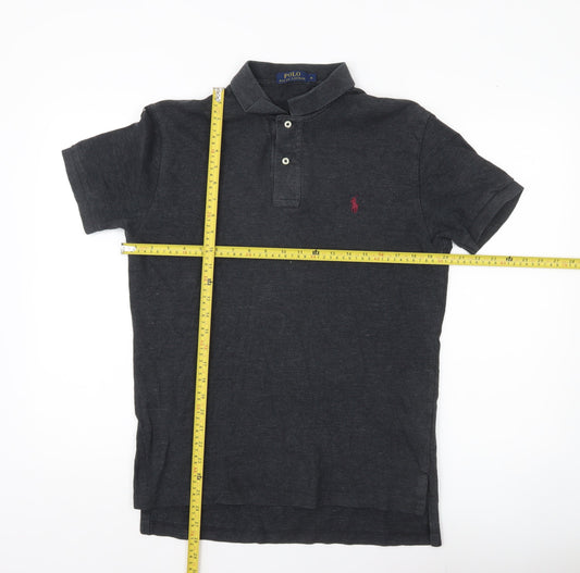 Ralph Lauren Men's Black Polo Shirt M Regular Fit Short Sleeve Cotton