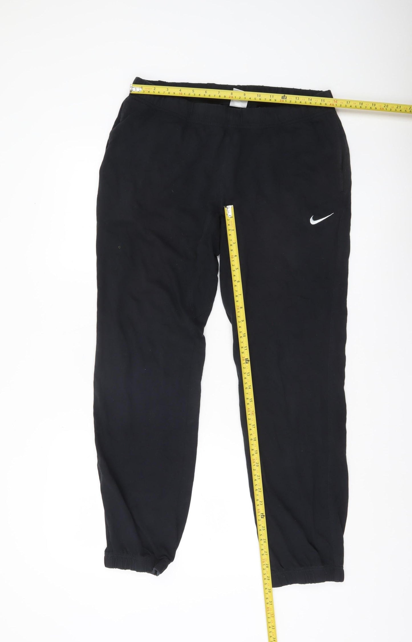 Nike Mens Black L Jogger Sweatpants Cotton Tapered Fit