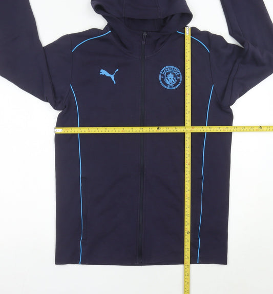 Puma Manchester City Men’s Blue Full Zip Hoodie Size M
