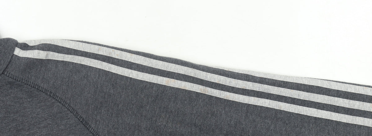 Additional view of Adidas boys’ grey pullover hoodie 13-14 years long sleeve logo sportswear