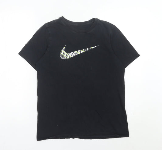 Nike Boys Black XL 13-15Y Graphic Logo Sports T-Shirt Short Sleeve