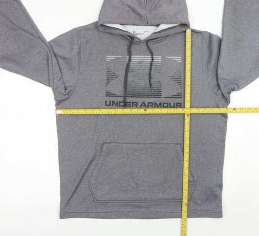 Under Armour Men’s Grey Pullover Hoodie Size L Relaxed Fit Sportswear