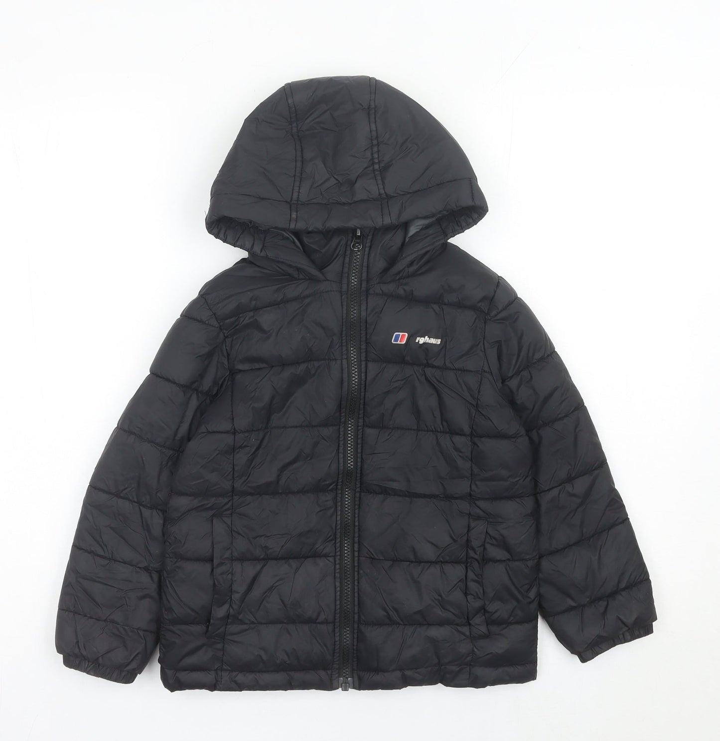 Berghaus Boys Black Puffer Jacket 5-6 Years Hooded Winter Coat