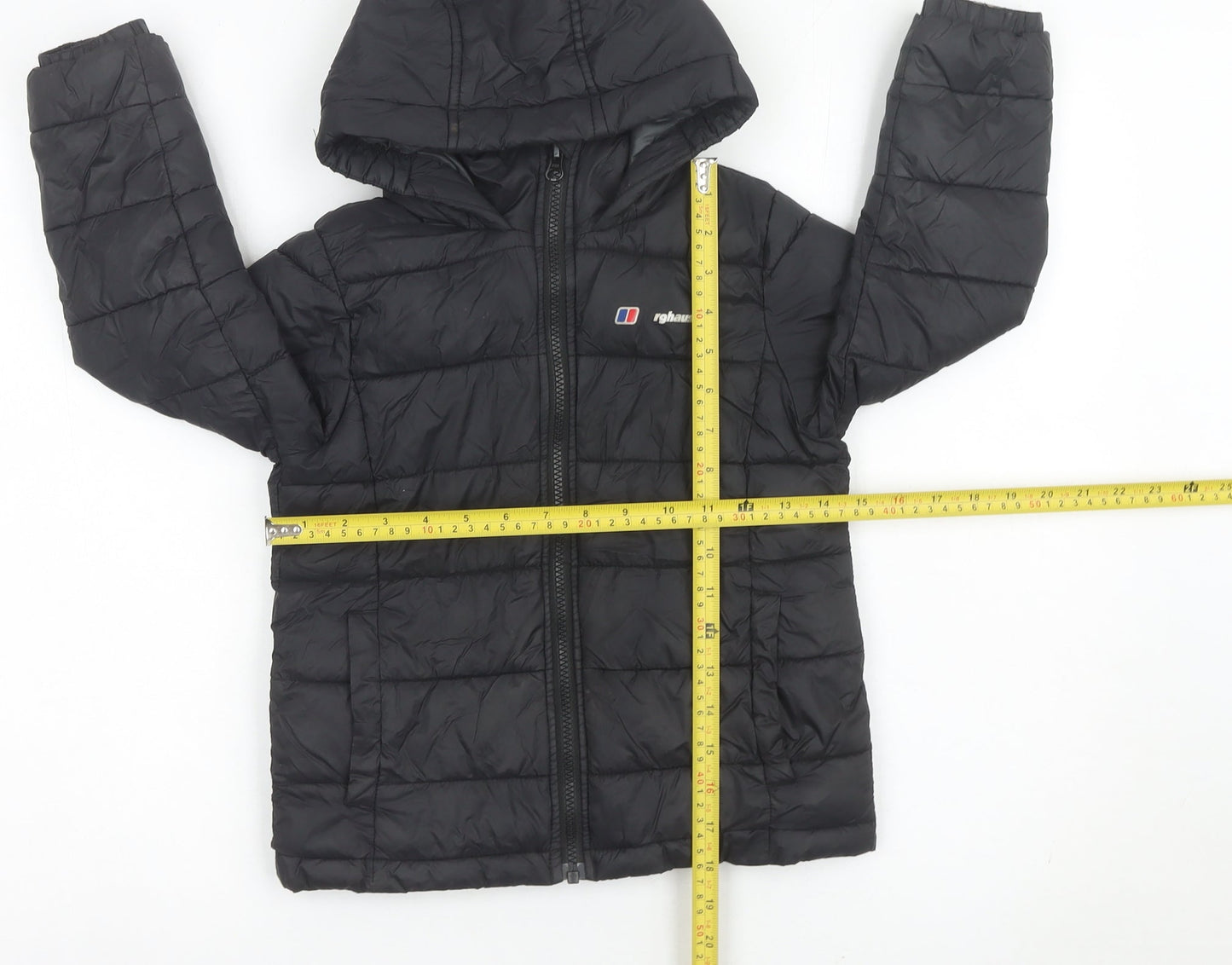Berghaus Boys Black Puffer Jacket 5-6 Years Hooded Winter Coat