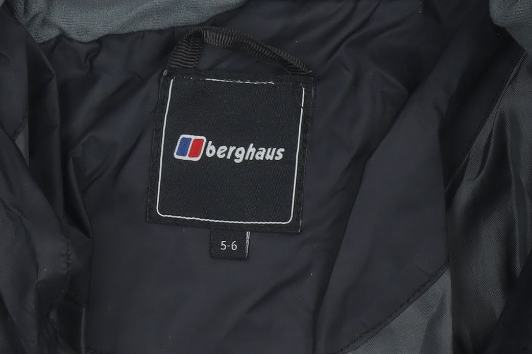 Berghaus Boys Black Puffer Jacket 5-6 Years Hooded Winter Coat