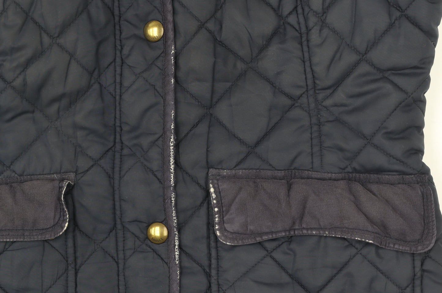 Joules Womens Blue Quilted Waistcoat Size 18 Sleeveless Gilet