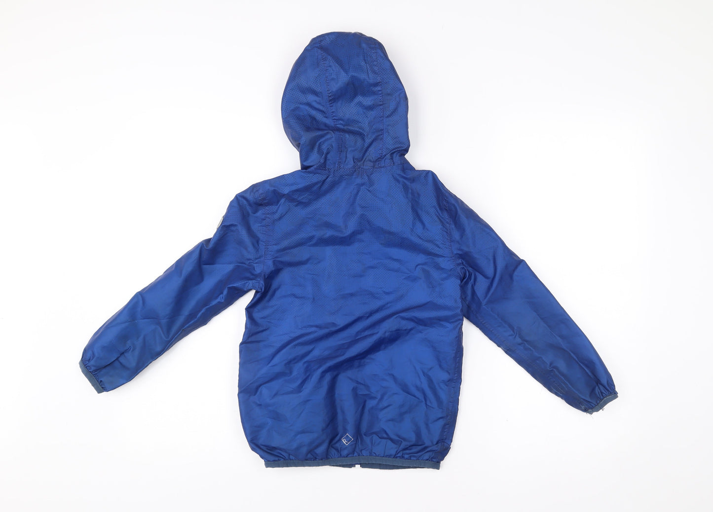 Regatta Boys Blue Windbreaker Jacket Age 5-6 Yrs Hooded Lightweight