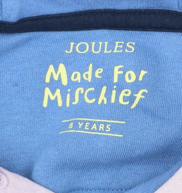 Joules Girls Multicoloured Hoodie 8 Years Pullover Colourblock Casual