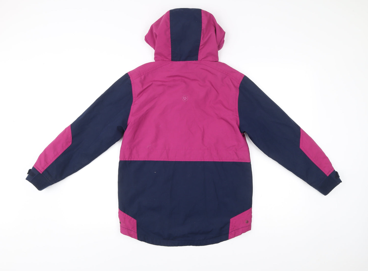 FatFace Girls Pink Blue Colourblock Hooded Anorak Jacket 10-11 Years