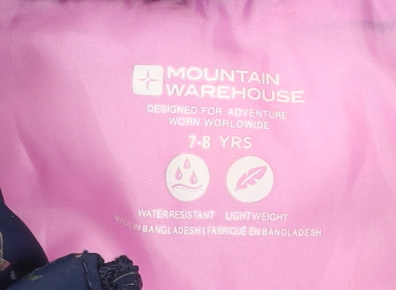 Mountain Warehouse Girls Blue 7-8 Yrs Sleeveless Puffer Waistcoat