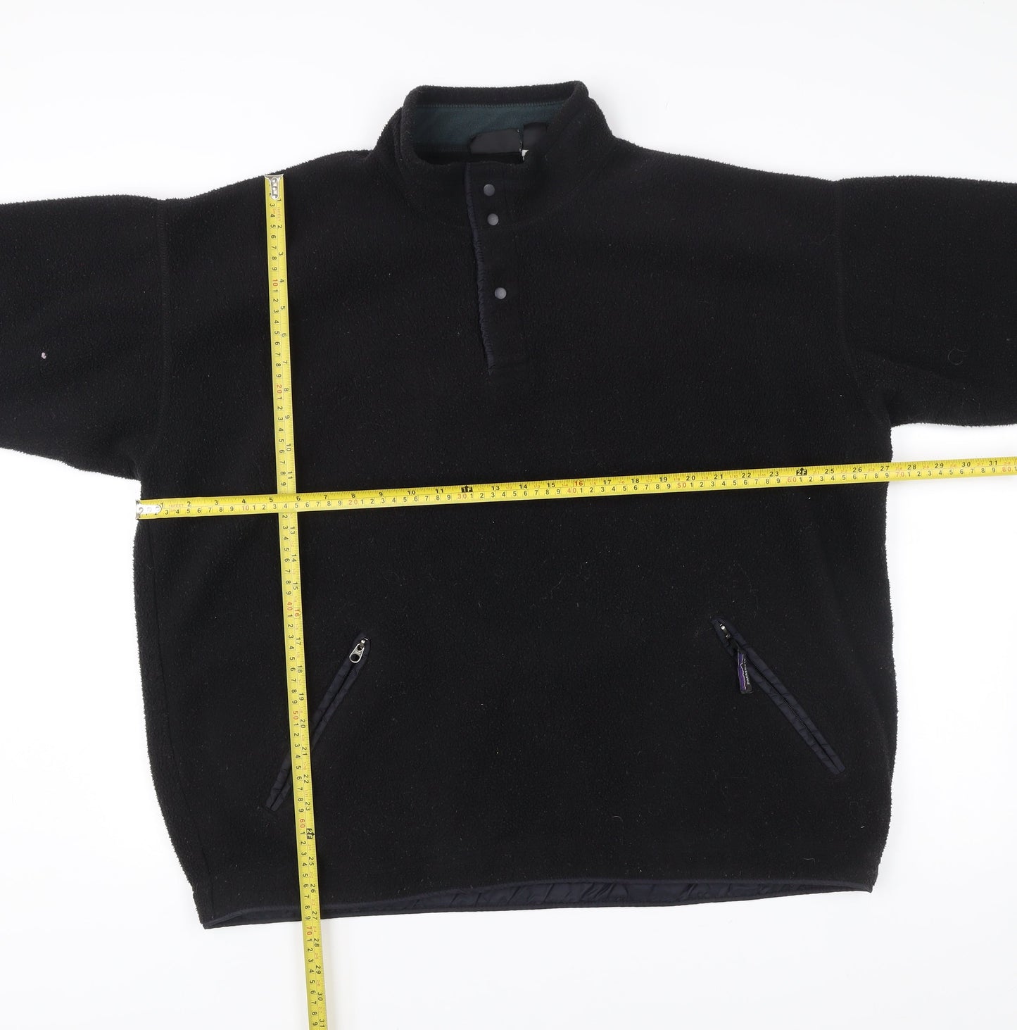 Patagonia Men’s Black XL Fleece Snap Jacket Outdoor Hiking