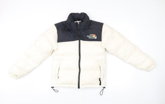 The North Face 1996 Retro Nuptse Pride Womens White XS Puffer Jacket Down Insulated Outdoor Coat