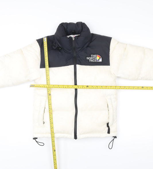 The North Face 1996 Retro Nuptse Pride Womens White XS Puffer Jacket Down Insulated Outdoor Coat