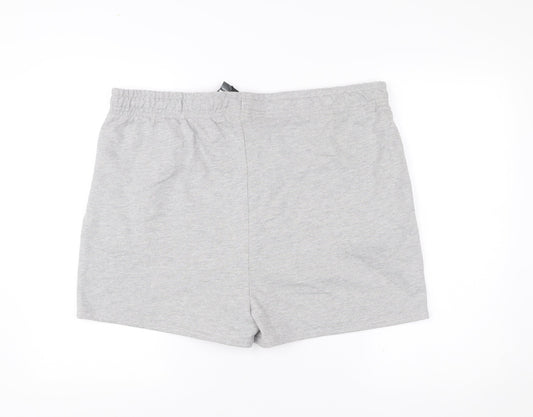 PrettyLittleThing Womens Grey Athletic Shorts Size 14 Elastic Waist