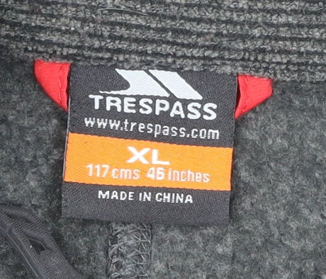 Trespass Men’s Grey XL Full Zip Activewear Jacket 117cm Hiking Outdoor