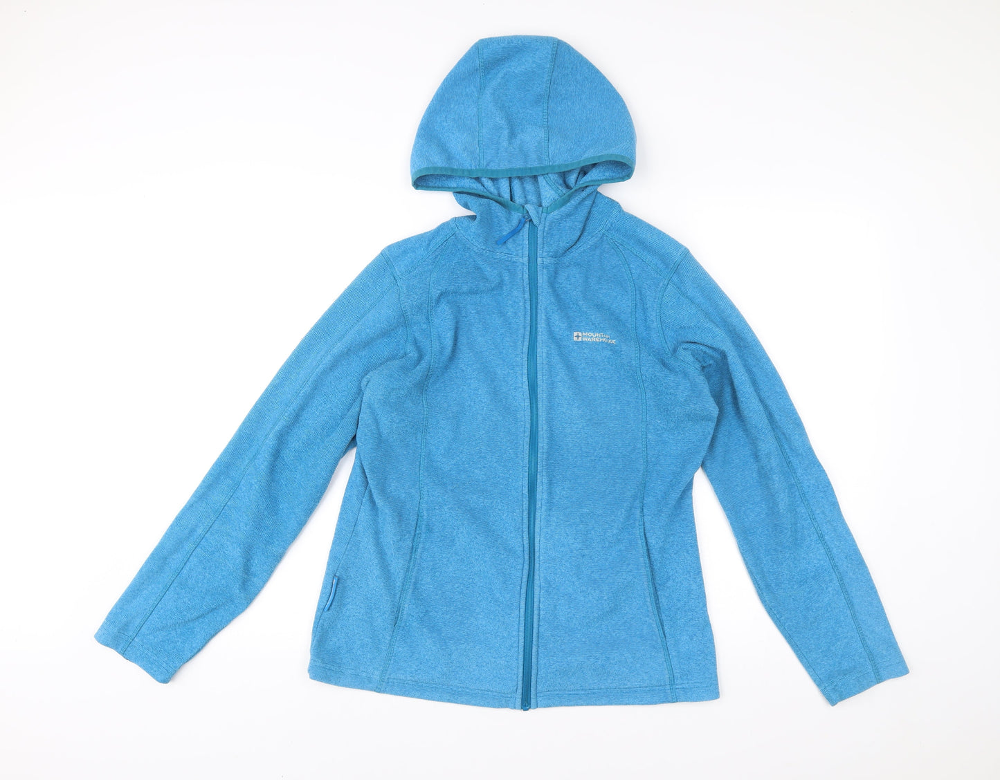 Mountain Warehouse Women Blue Size 14 Hooded Fleece Jacket