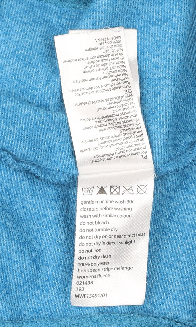 Mountain Warehouse Women Blue Size 14 Hooded Fleece Jacket