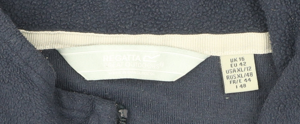 Regatta Womens Blue Size 16 Fleece Half Zip Jacket Outdoor Hiking