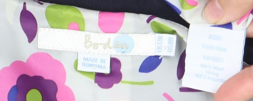 Boden Women’s Navy Sheath Dress Size 12 Sleeveless Knee Length Workwear