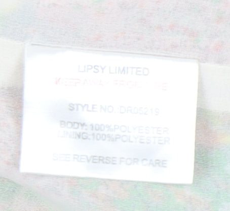 Lipsy Women’s Multicoloured Floral Ruffle Strappy Playsuit Size 12