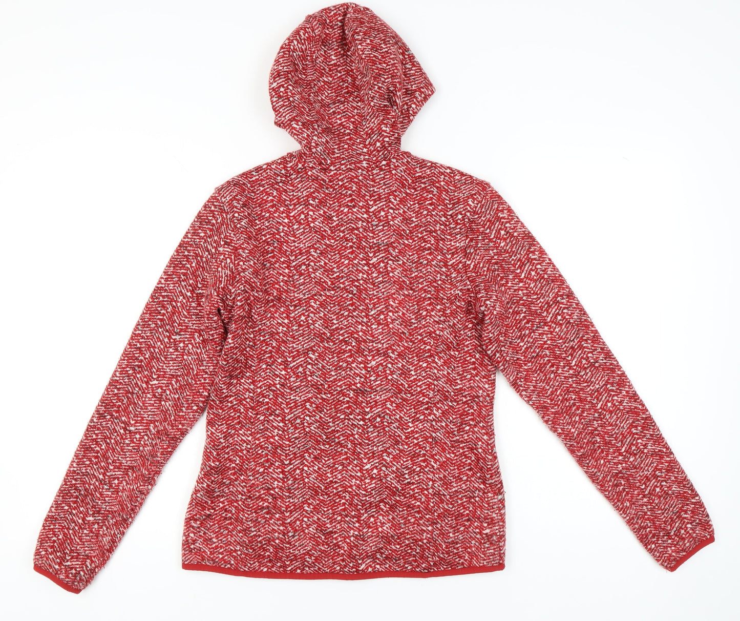 Jack Wolfskin Women’s Red Hooded Zip Jacket Size 8 Fleece Outdoor