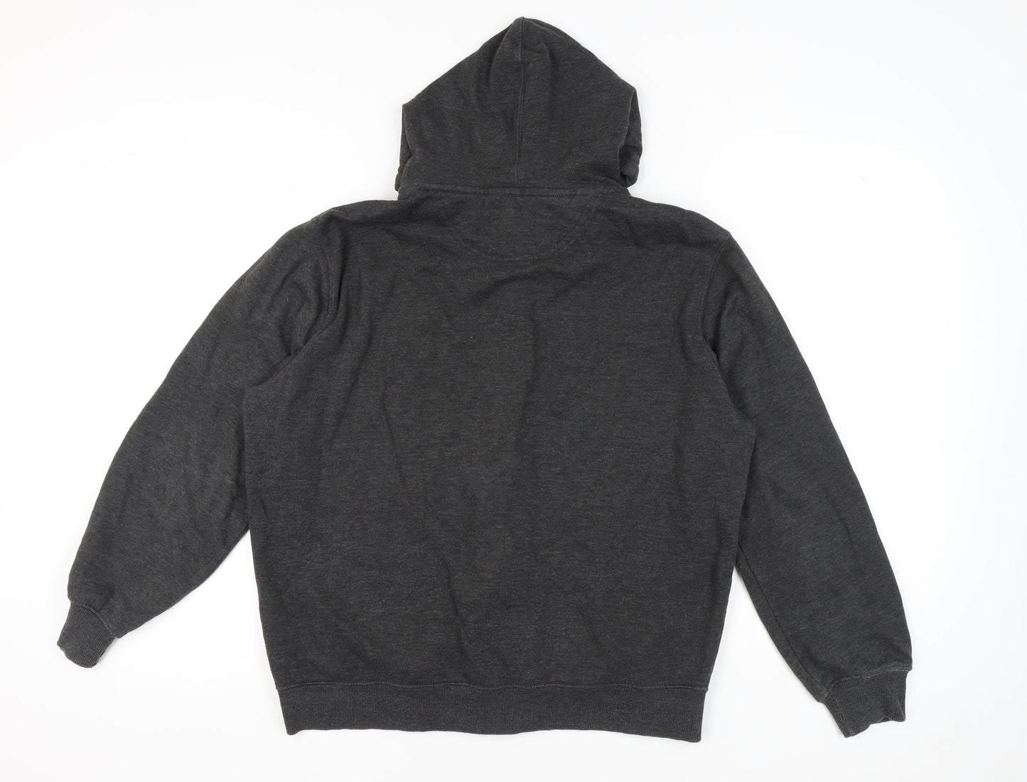 U.S. Polo Assn. Men’s Grey Full Zip Hoodie L Sports Logo