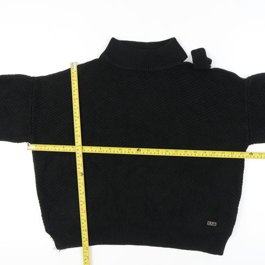 DKNY Women’s Black L Pullover Mock Neck Knit Jumper