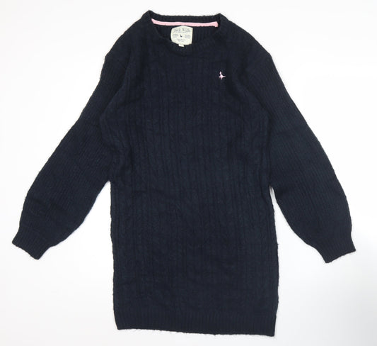 Jack Wills Teens Blue Cable-Knit Pullover Jumper Size 14 Crew Neck