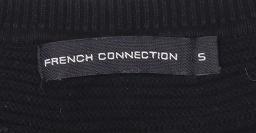 Additional view of French Connection men’s black cotton knit sweatshirt pullover s