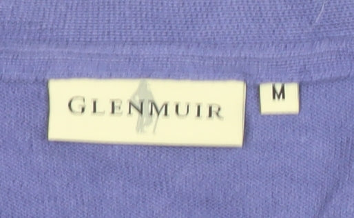 Glenmuir Mens Purple Cotton V-Neck Jumper M Golf Knitwear
