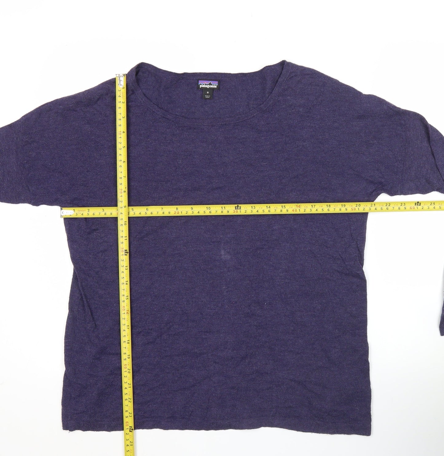 Patagonia Mens Purple M Pullover Crew Neck Knit Cotton Jumper