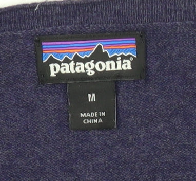 Patagonia Mens Purple M Pullover Crew Neck Knit Cotton Jumper