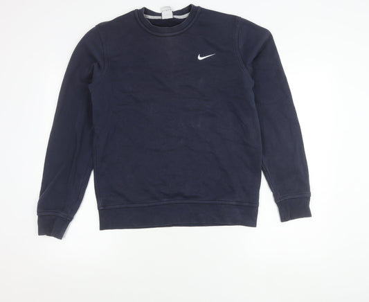 Mens UK M Regular Nike Blue Pullover Sweatshirt