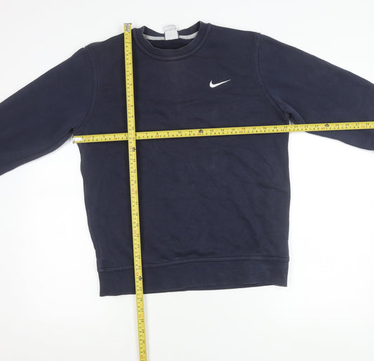 Nike Men's Blue M Pullover Crew Neck Sweatshirt Logo Sportswear