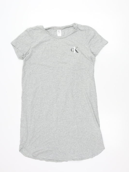 Calvin Klein Womens Grey Short Sleeve Crew Neck T-Shirt Size M